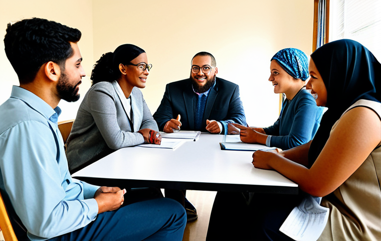 Community Empowerment Meeting**

"A diverse group of people, fully clothed in modest, everyday attire, gathered around a table in a community center, discussing plans and ideas. Safe for work, appropriate content, professional setting, perfect anatomy, natural proportions, family-friendly environment, well-lit, positive and collaborative atmosphere."

**