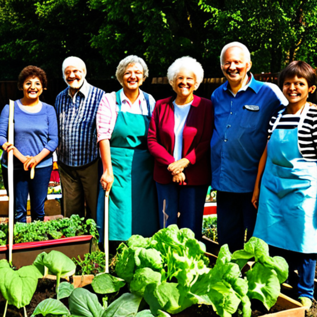참여형 연구 방법론의 피드백 메커니즘 - Collaborative Community Garden**
"A diverse group of fully clothed people of different ages and bac...
